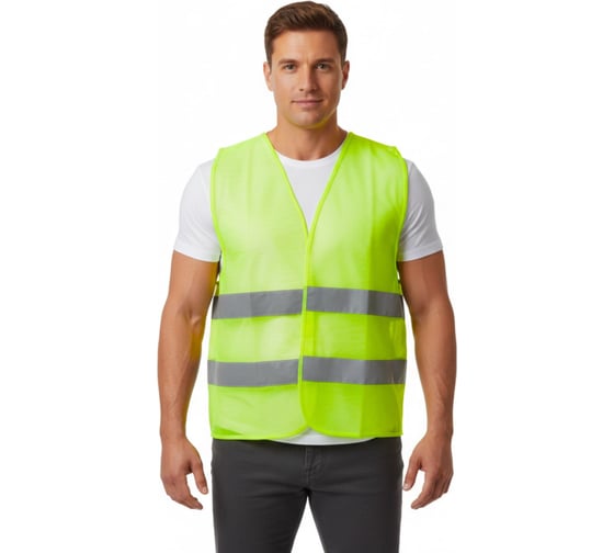 Изображение товара Сигнальный светоотражающий жилет Partex Эконом лимонный, размер 3XL, НФ-00002444