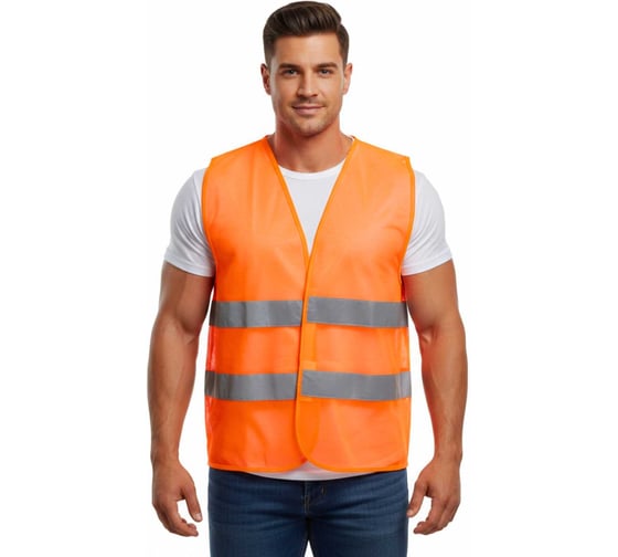 Изображение товара Сигнальный светоотражающий жилет Partex Эконом оранжевый, размер 3XL, НФ-00002443