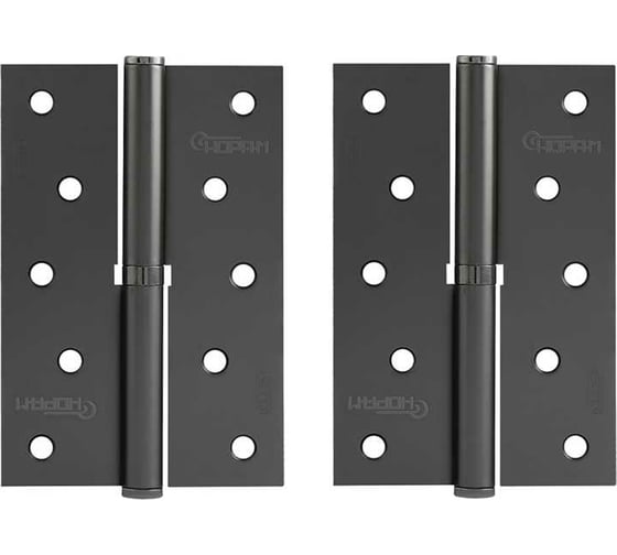 Изображение товара Врезные петли НОРА-М 750-5" ECO правые 120x80x2,5 графит, 2 шт. 18707