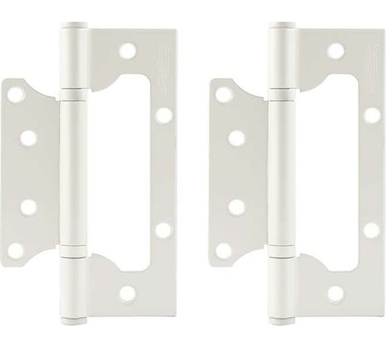 Изображение товара Накладные петли бабочки НОРА-М 800-5" 125x75x2,5 белые, 2 шт. 18494