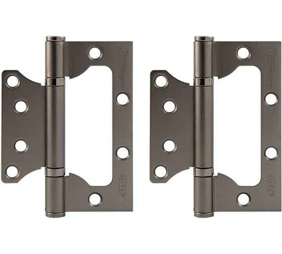 Изображение товара Накладные петли бабочки НОРА-М ECO 800-4" 100x75x2,5 графит, 2 шт. 18471