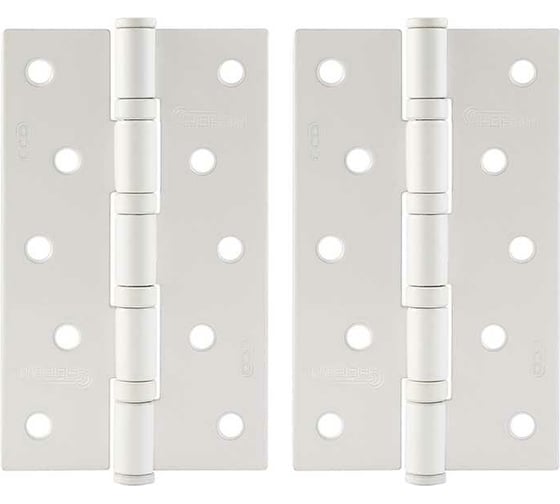 Изображение товара Универсальные дверные петли НОРА-М ЕСО 5"-4ВВ 125x75x2,5 белые, 2 шт. 18482