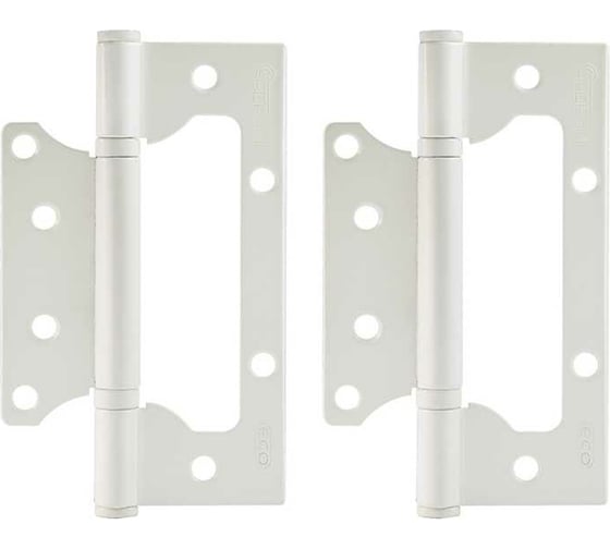 Изображение товара Накладные петли бабочки НОРА-М ECO 800-5" 125x75x2,5 белые, 2 шт. 18478