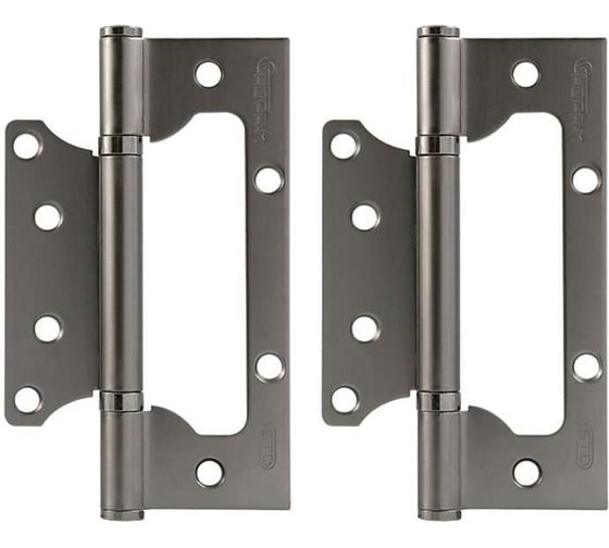 Изображение товара Накладные петли бабочки НОРА-М ECO 800-5" 125x75x2,5 графит, 2 шт. 18475