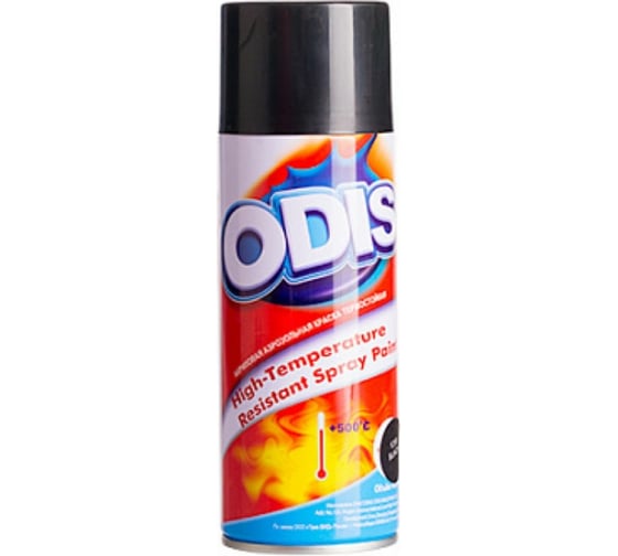 Изображение товара Краска-спрей термостойкая ODIS черный 500С 1200