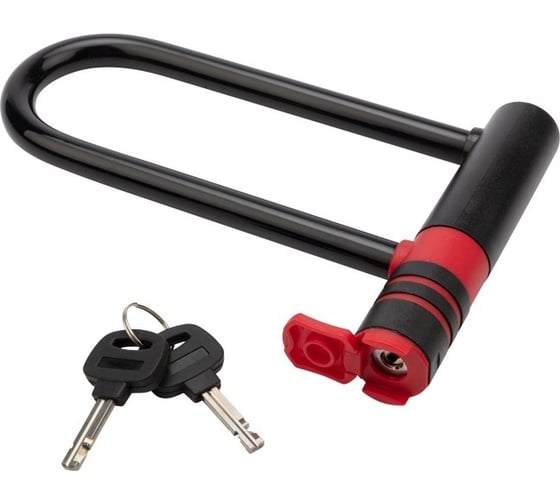 Изображение товара Замок для велосипедов и колясок Четыре сезона U-образный, 15x21 см, черный 79-0400