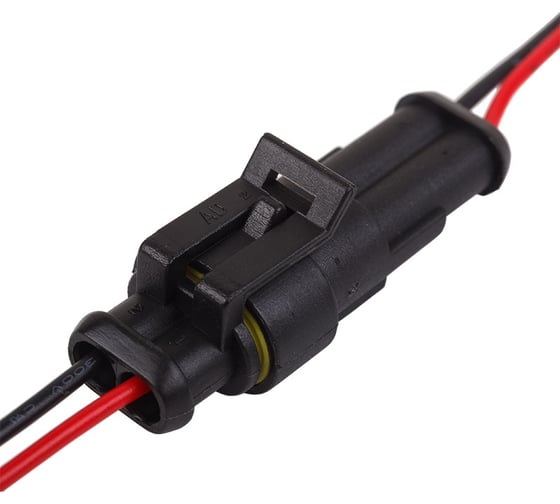 Изображение товара Автомобильный разъем REXANT DJ7021-1.5-11 штекер с проводом 20 см, 10 шт. 16-0302-9