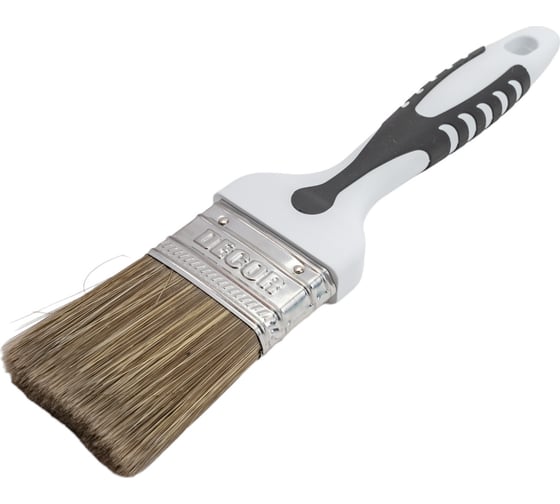 Изображение товара Кисть DECOR Black White для лака 50x15мм, темная щетина, 2К ручка 830-050 11607152