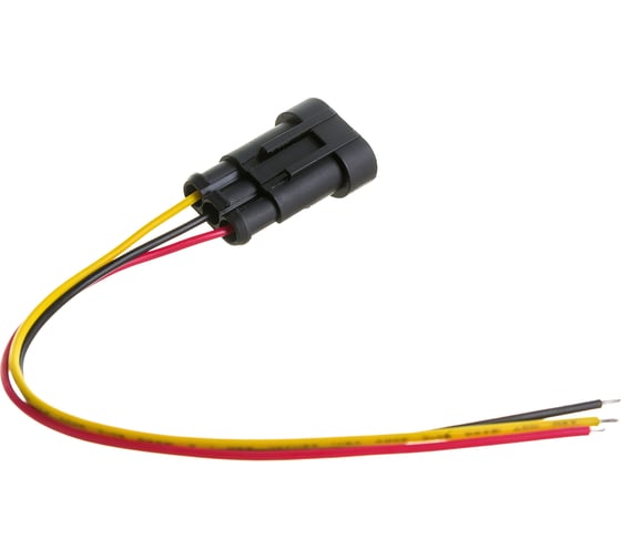 Изображение товара Автомобильный разъем REXANT DJ7031-1.5-21 гнездо с проводом 20 см, 10 шт. 16-0313-9