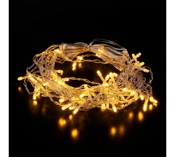 Изображение товара Бытовая электрическая гирлянда Eurosvet 100-001 / бахрома / теплый белый a060410