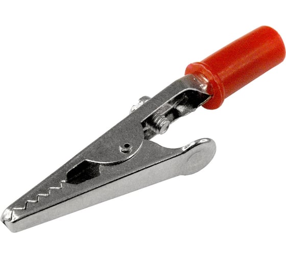 Изображение товара Зажим крокодил REXANT 15 А 53 мм черный и красный 200 шт 16-0009