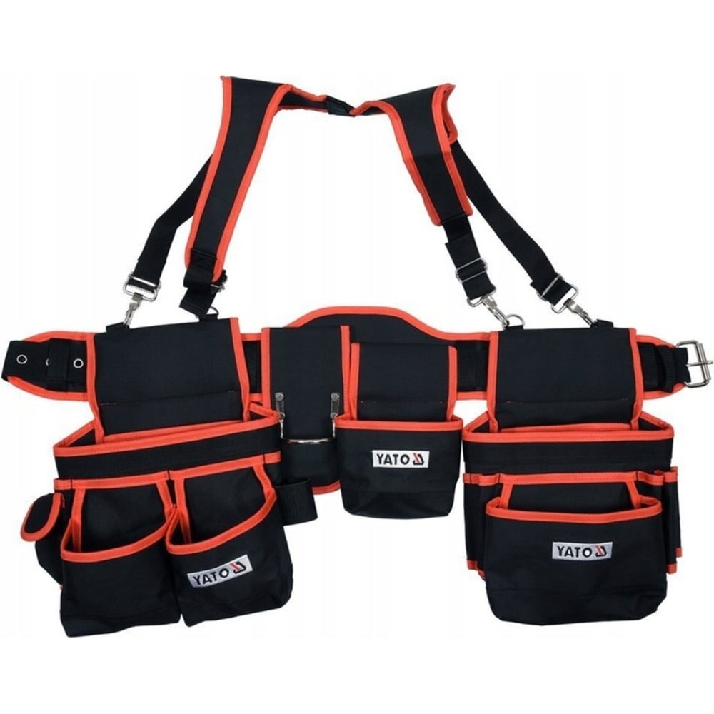 Изображение товара Инструментальный пояс с лямками YATO YT-74070 для инструментов, прочный и вместительный