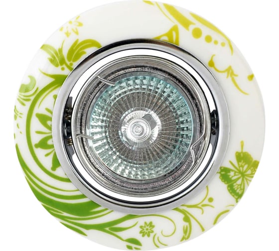 Изображение товара Встраиваемый светильник De Fran MR16 хром+зеленый, FT 828