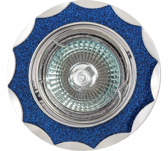 Изображение товара Встраиваемый светильник De Fran MR16 хром+синий, FT 837AK chb