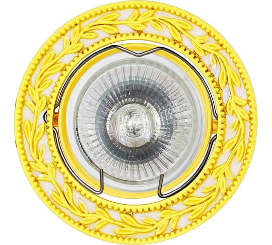 Изображение товара Встраиваемый светильник De Fran MR16, белый с золотом, FT 1131 WHG