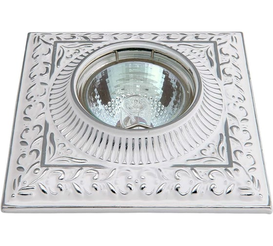 Изображение товара Встраиваемый светильник De Fran MR16, белый с серебром, FT 1124 SCH