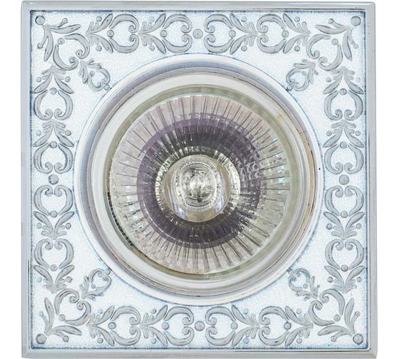 Изображение товара Встраиваемый светильник De Fran MR16, белый с серебром, FT 1130 WHCH