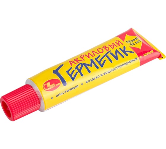 Изображение товара Акриловый герметик Новбытхим белый туба 45 мл 3173