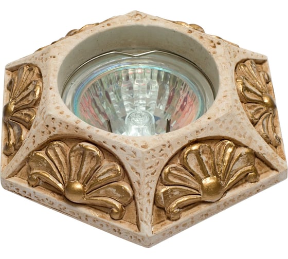 Изображение товара Встраиваемый светильник De Fran MR16, гипс золото, FT 413