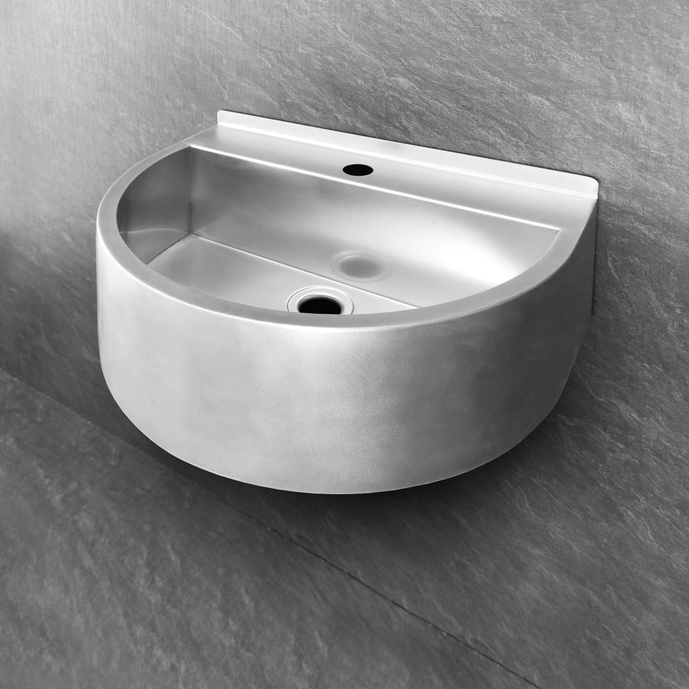 Изображение товара Раковина Доминант одинарная подвесная из нержавеющей стали AISI 304 500x370 мм с матовой поверхност