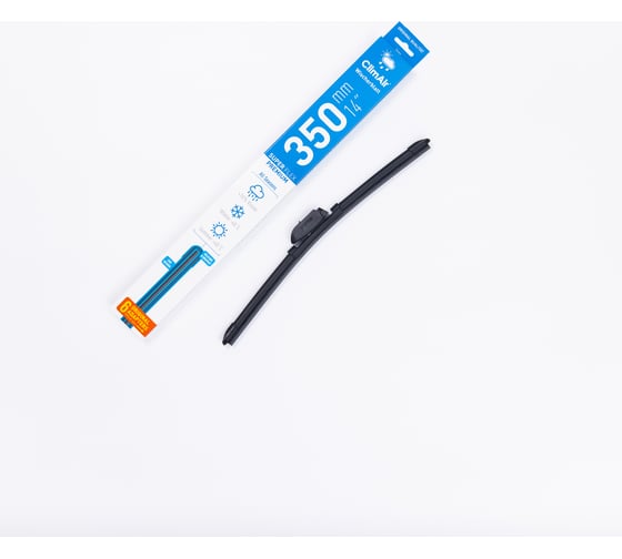 Изображение товара Щетка стеклоочистителя всесезонная бескаркасная SUPER FLEX PREMIUM 14"/350 мм, 8 адаптеров в комплекте Climair CL350