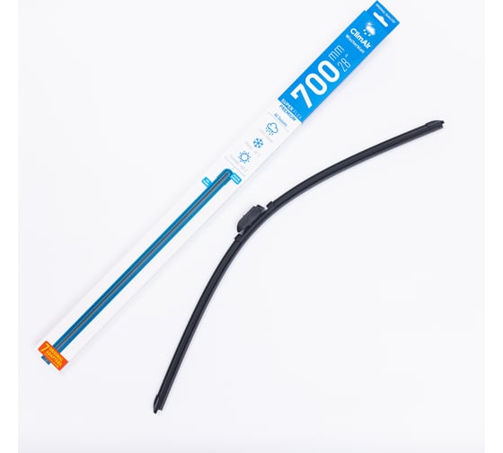 Изображение товара Щетка стеклоочистителя всесезонная бескаркасная SUPER FLEX PREMIUM 28"/700 мм, 7 адаптеров в комплекте Climair CL700