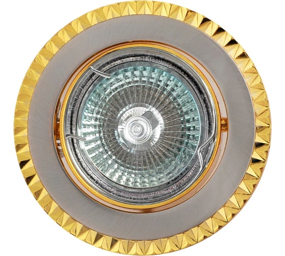 Изображение товара Встраиваемый светильник De Fran MR16, сатин-никель+золото, FT 187AK SNG