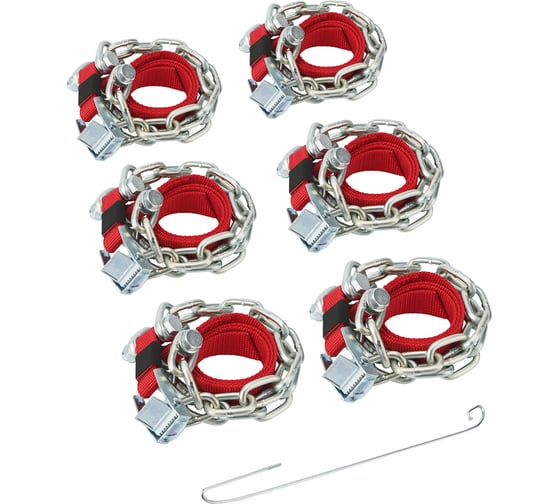 Изображение товара Цепи противоскольжения для кроссоверов REXANT колеса 205-225 мм, 6 шт. 07-7022-1