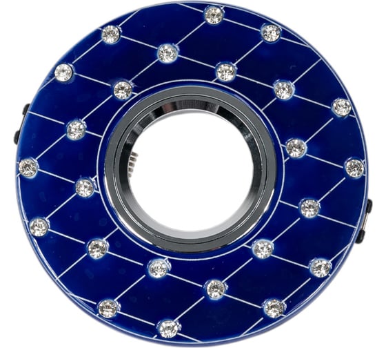 Изображение товара Встраиваемый светильник De Fran MR16, хром+синий со стразами, FT 200 CHB