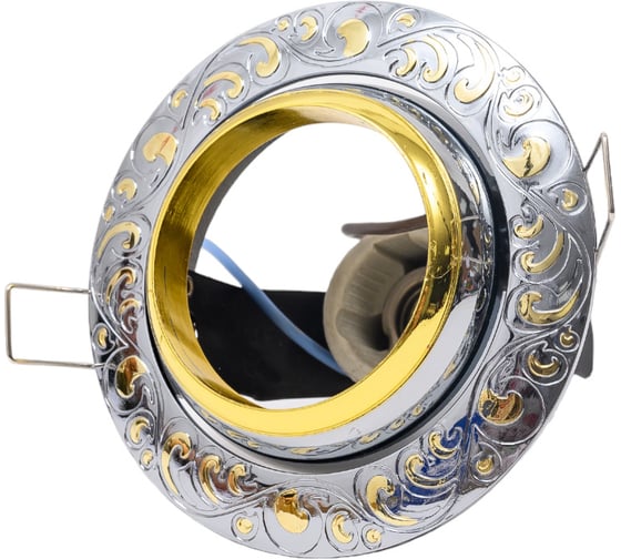 Изображение товара Встраиваемый светильник De Fran R50, E14, 220В, хром+золото, FT 182A CHG R50