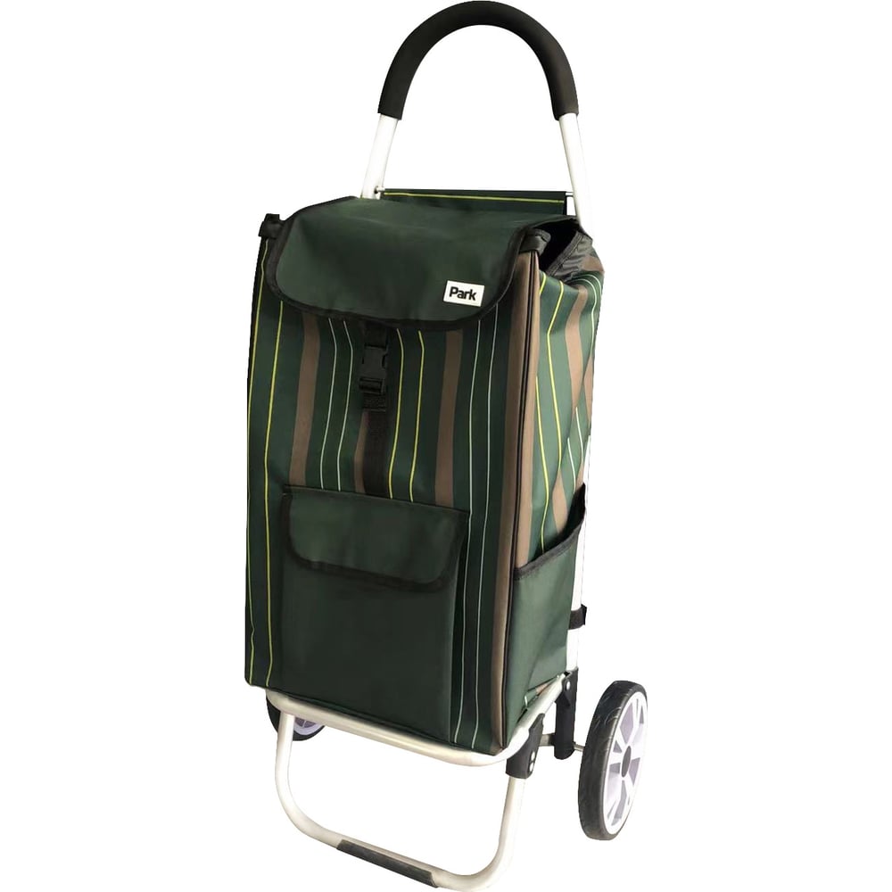 Изображение товара Тележка с сумкой PARK Dark green, 35 кг для покупок и транспортировки