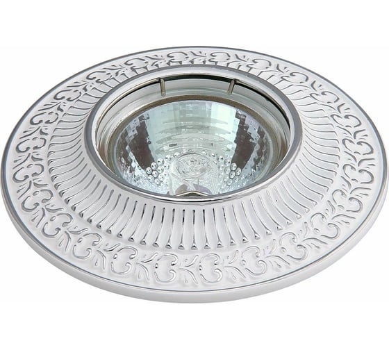 Изображение товара Встраиваемый светильник De Fran MR16 белый с серебром, FT 1125 SCH