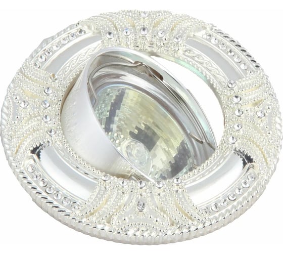 Изображение товара Встраиваемый светильник De Fran MR16 белый+стразы, FT 241 SWH