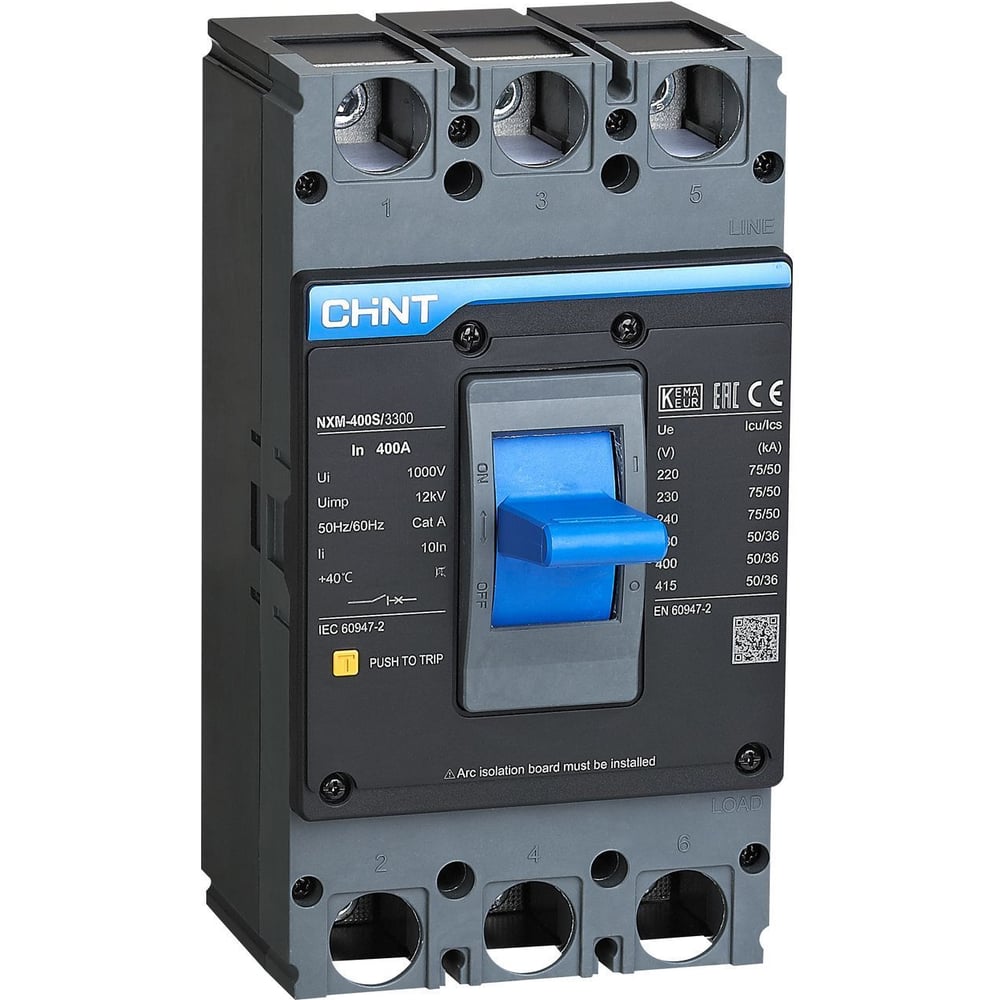 Изображение товара Автоматический выключатель CHINT 3п 400А 50кА NXM-400S (R) 131373