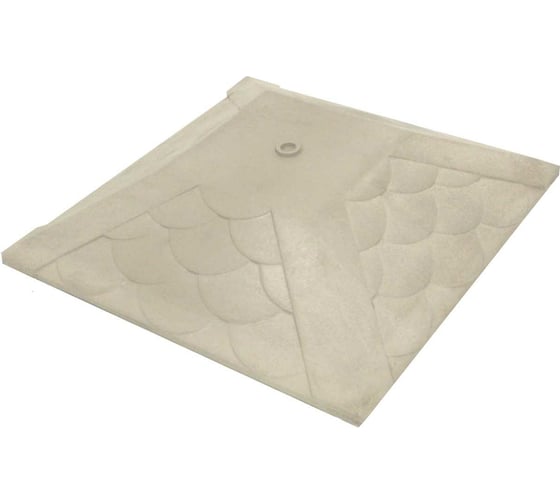 Изображение товара Колпак на столб забора под фонарь ООО ТК "Титан" Тетто Элит Чешуя (385x385 мм; мрамор) 444410ЧМЭ