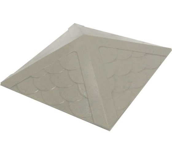 Изображение товара Колпак на столб забора ООО ТК "Титан" Тетто Элит Чешуя (385x385 мм; мрамор) 444418ЧМЭ