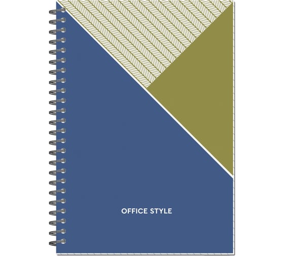 Изображение товара Бизнес-тетрадь Attache Economy Office Style А5, 48 листов, картонная обложка, гребень, клетка, голубая 1516758