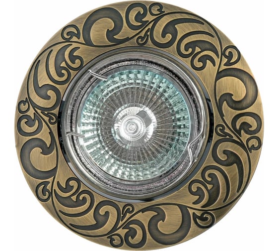 Изображение товара Встраиваемый светильник De Fran MR16 зеленое античное золото, FT 182AK GAB