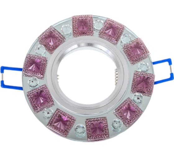 Изображение товара Встраиваемый светильник De Fran MR16 зеркальный+сиреневые кристаллы, FT 501