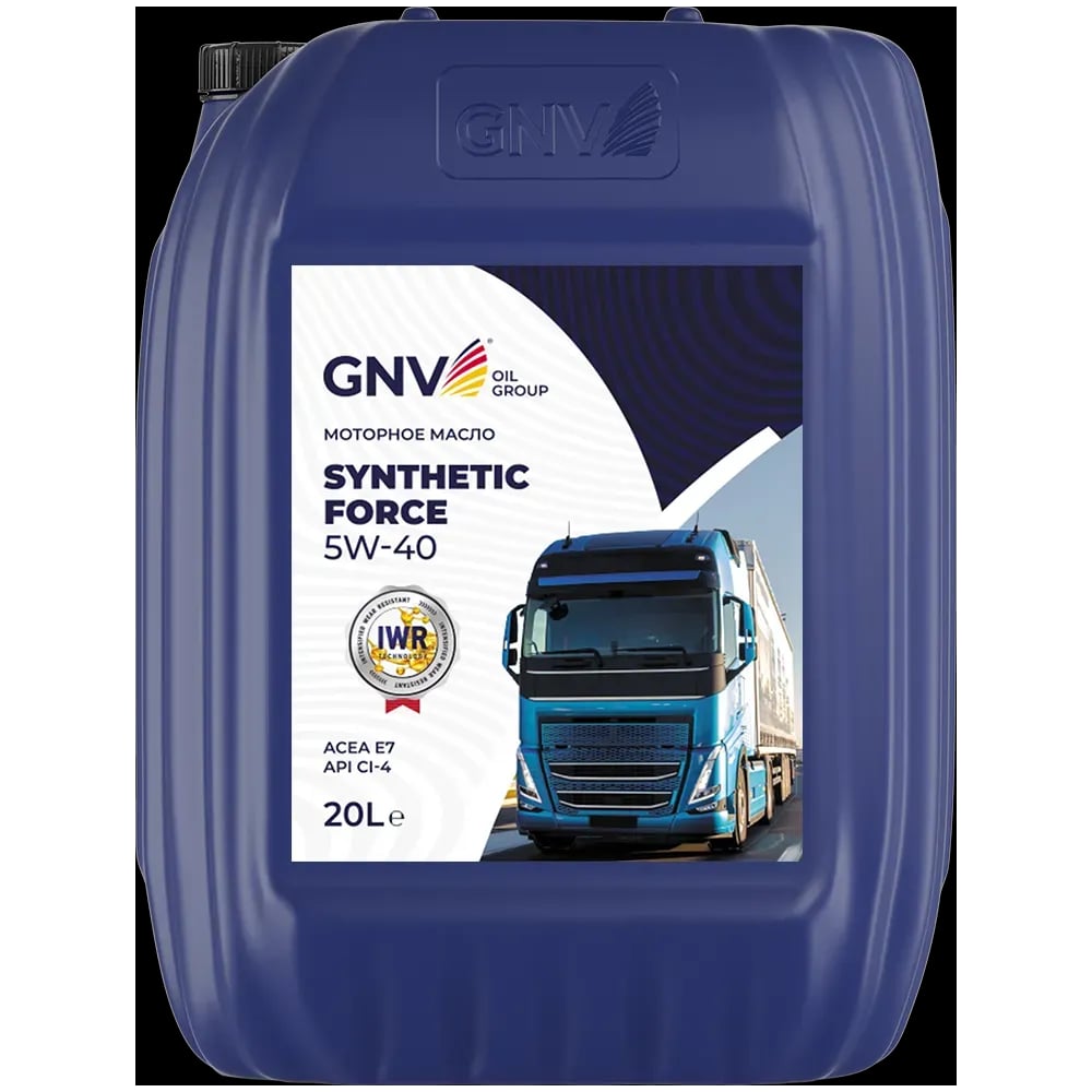 Изображение товара Моторное масло GNV Synthetic Force 5W-40 20 л для грузовых дизельных двигателей