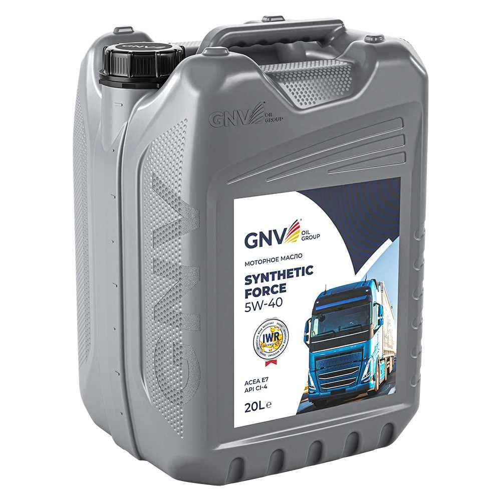 Изображение товара Масло моторное GNV Synthetic Force 5W-40 для дизельных двигателей грузовой техники, 20 л GSF1011442511110530020