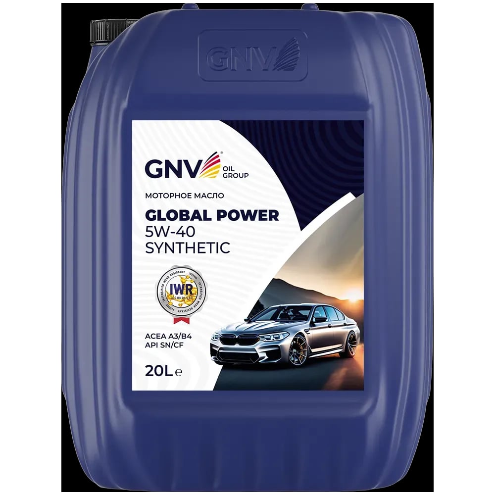 Изображение товара Моторное масло GNV Global Power Synthetic 5W-40, 20 л, A3/B4, SN/CF