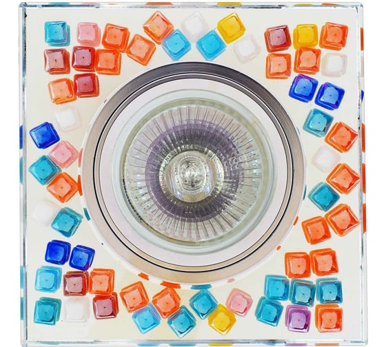 Изображение товара Встраиваемый светильник De Fran MR16 хром зеркальный+стразы разноцветные, FT 525