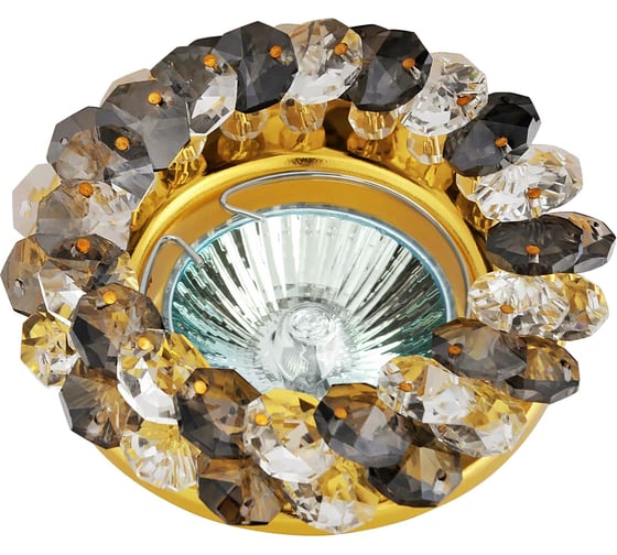 Изображение товара Встраиваемый светильник De Fran MR16 золото+"дымчатый", FT 860 Gs