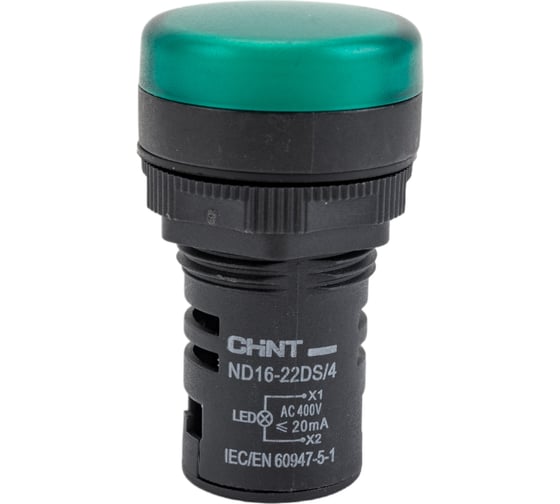 Изображение товара Индикатор CHINT ND16-22DS/4 зеленый AC 400В (R) 593428