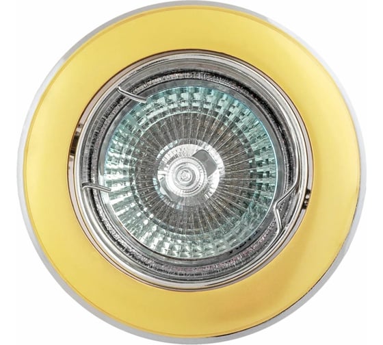 Изображение товара Встраиваемый светильник De Fran MR16 перламутровый золото+хром, FT 128 PG