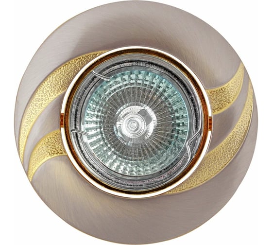 Изображение товара Встраиваемый светильник De Fran MR16 сатин-никель+золото, FT 154 SNG