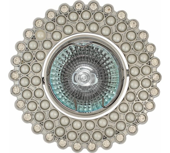 Изображение товара Встраиваемый светильник De Fran MR16 хром+жемчуг и стразы, FT 231 CH