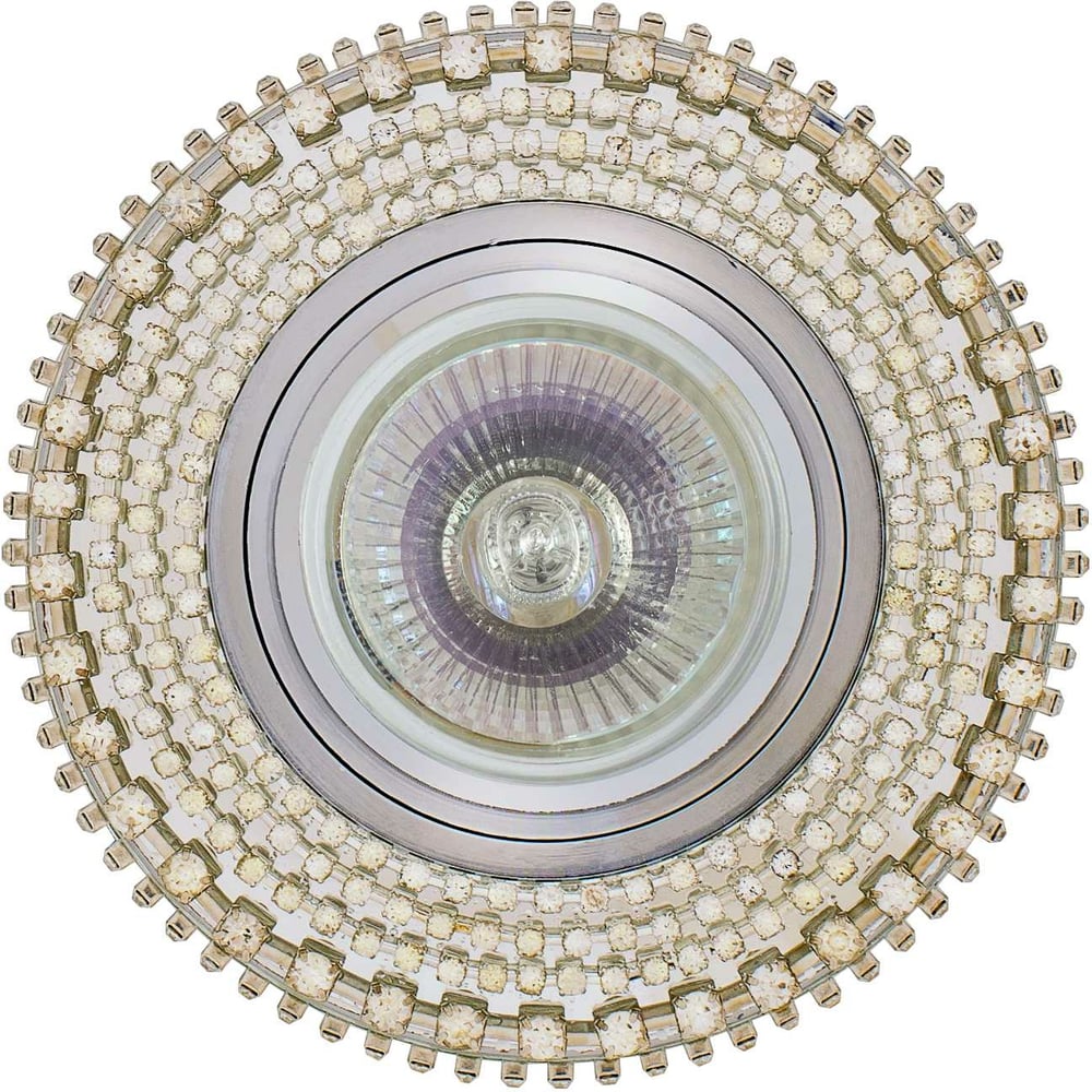 Встраиваемый светильник De Fran стразы термоклеевые с голографией ширина 15 мм 4 5 ± 0 5 м серебряный