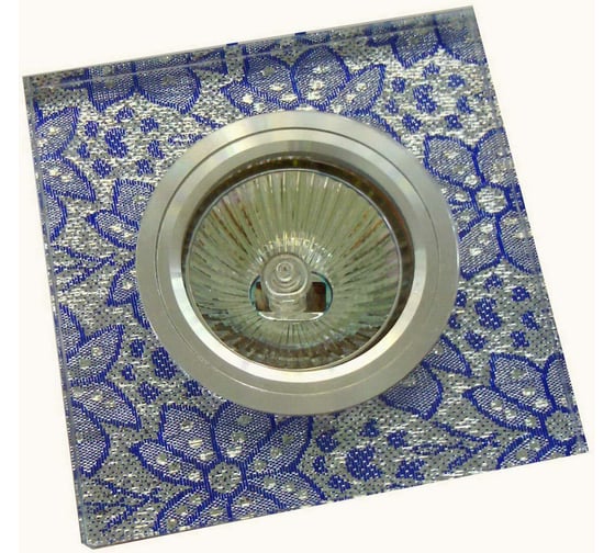 Изображение товара Встраиваемый светильник De Fran MR16 хром+серебрянный узор, FT 768